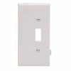 Eaton Wall Plates 1-Gang Midsize Toggle Wall Plate, White