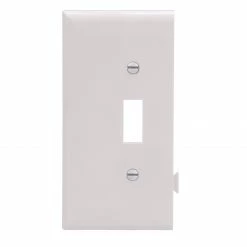 Eaton Wall Plates 1-Gang Midsize Toggle Wall Plate, White