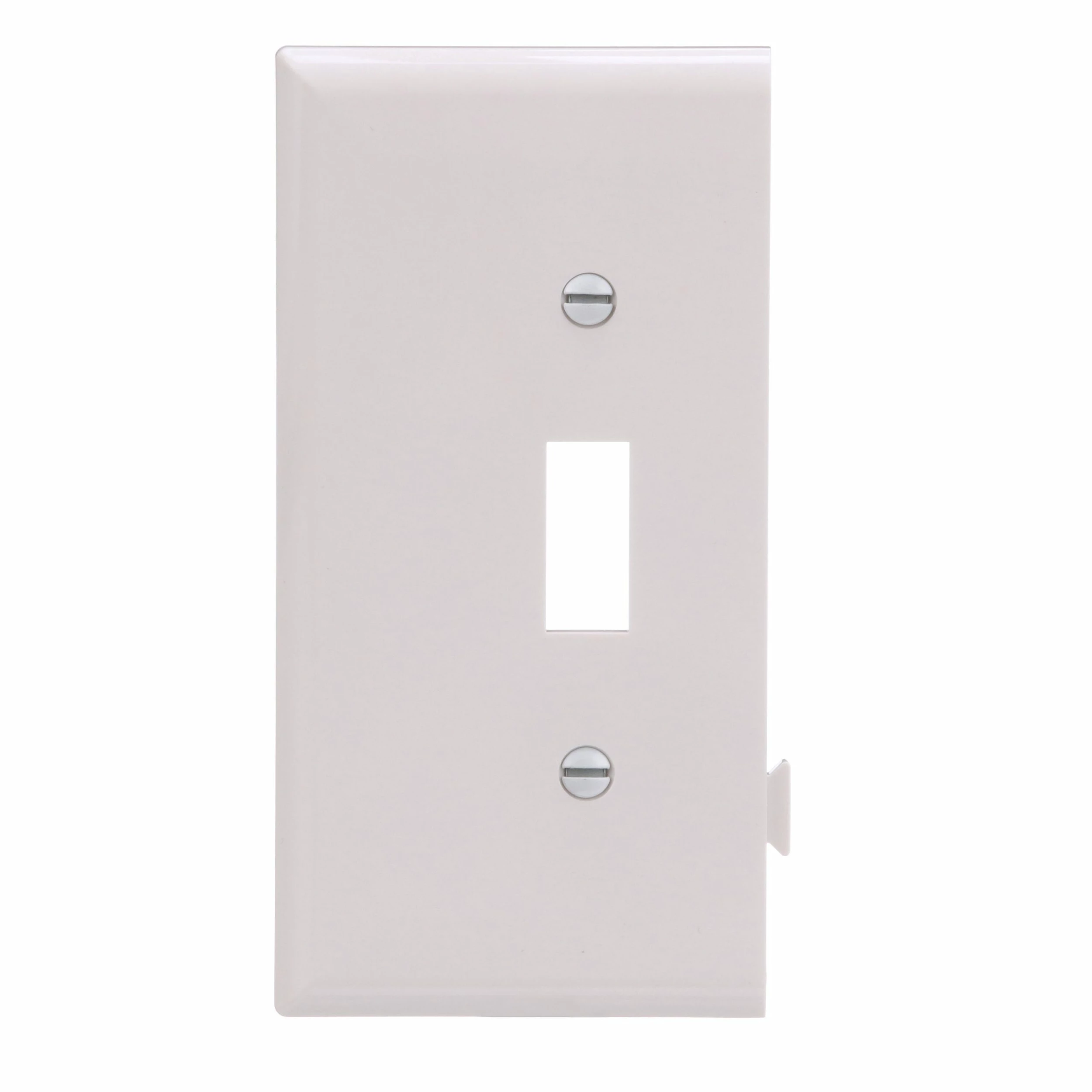Eaton Wall Plates 1-Gang Midsize Toggle Wall Plate, White 1 Eaton Wall Plates 1-Gang Midsize Toggle Wall Plate, White