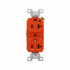 Eaton Electrical Outlets Arrow Hart 20-Amp Residential/Commercial Duplex Outlet, Orange 5 Eaton Electrical Outlets Arrow Hart 20-Amp Residential/Commercial Duplex Outlet, Orange -Eaton Outlet Store 14500828