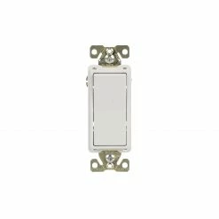 Eaton Light Switches 20-Amp 3-Way Rocker Light Switch, White