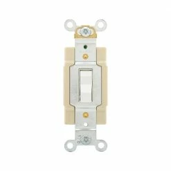 Eaton Light Switches 20-Amp 4-Way Toggle Light Switch, White -Eaton Outlet Store 14545384