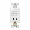 Eaton Electrical Outlets 15-Amp Tamper Resistant GFCI Residential Decorator Switch Outlet, White