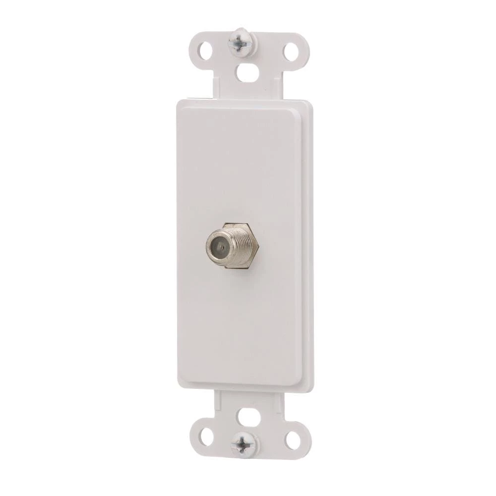 Eaton Wall Plates 1-Gang Coaxial Standard Decorator Wall Plate Insert, White 2 Eaton Wall Plates 1-Gang Coaxial Standard Decorator Wall Plate Insert, White - Image 2