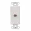 Eaton Wall Plates 1-Gang Coaxial Standard Decorator Wall Plate Insert, White