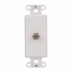 Eaton Wall Plates 1-Gang Coaxial Standard Decorator Wall Plate Insert, White