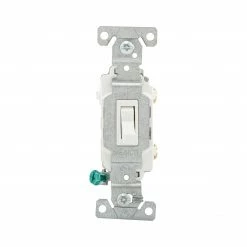 Eaton Light Switches 15-Amp Single-Pole Toggle Light Switch, White -Eaton Outlet Store 14918193