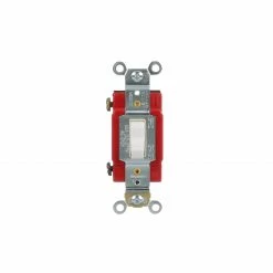 Eaton Light Switches 20-Amp Single-Pole Illuminated Toggle Light Switch, White