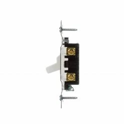 Eaton Light Switches 20-Amp Single-Pole Toggle Light Switch, White -Eaton Outlet Store 14918470