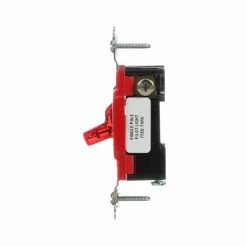 Eaton Light Switches 20-Amp Single-Pole Pilot Light Toggle Light Switch, Red -Eaton Outlet Store 14918572