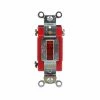 Eaton Light Switches 20-Amp Single-Pole Pilot Light Toggle Light Switch, Red