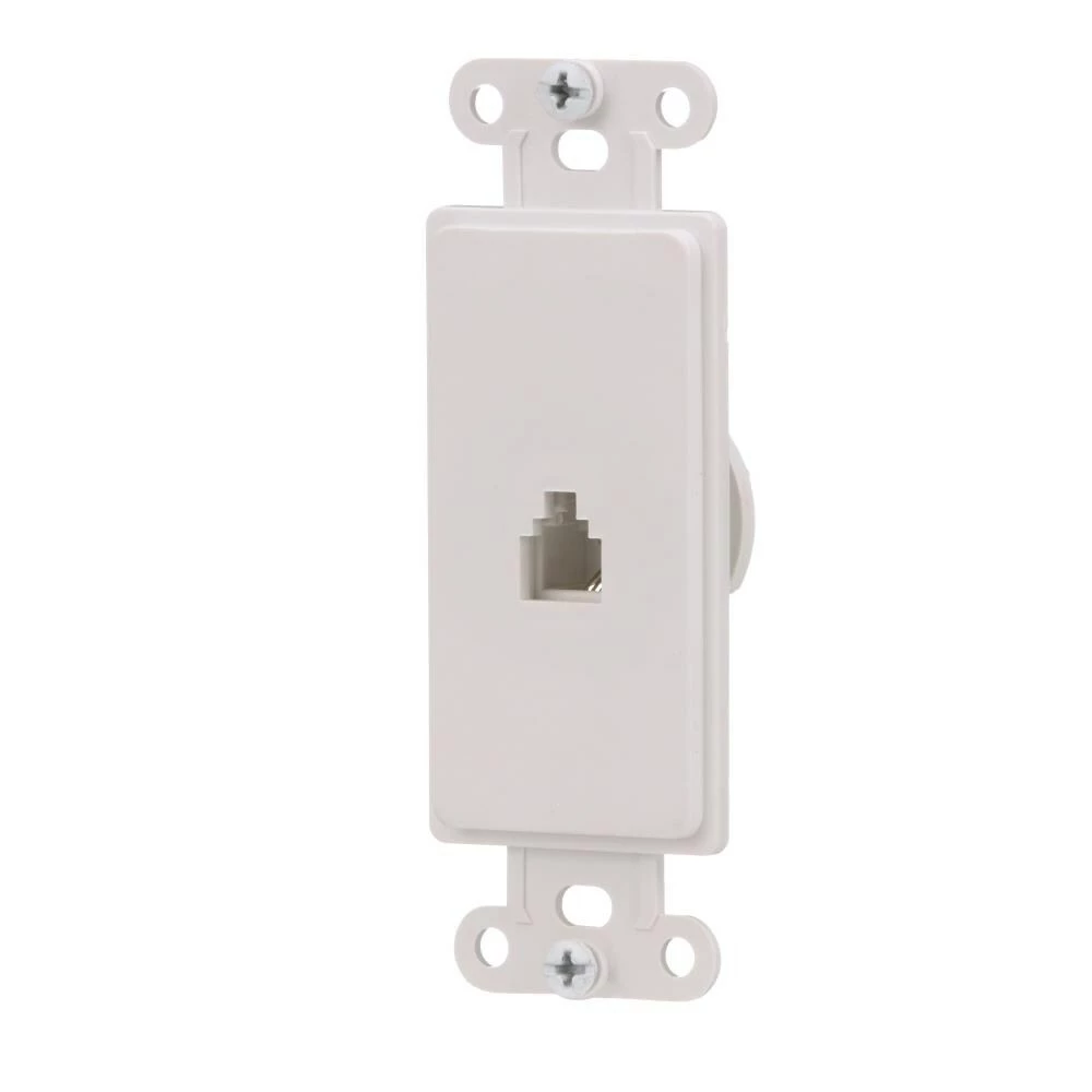Eaton Wall Plates 1-Gang Coaxial Specialty Decorator Wall Plate Insert, White 2 Eaton Wall Plates 1-Gang Coaxial Specialty Decorator Wall Plate Insert, White - Image 2