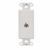 Eaton Wall Plates 1-Gang Coaxial Specialty Decorator Wall Plate Insert, White