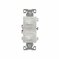 Eaton Light Switches 15-Amp Single-Pole/3-Way Combination Light Switch, White