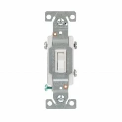 Eaton Light Switches 15-Amp 3-Way Toggle Light Switch, White