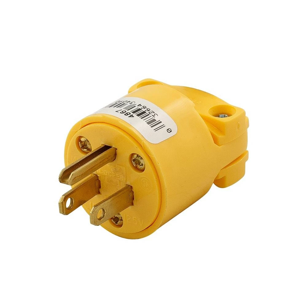 Eaton Plugs & Connectors 15-Amps 125-Volt NEMA 5-15 Heavy-duty Straight Plug 2 Eaton Plugs & Connectors 15-Amps 125-Volt NEMA 5-15 Heavy-duty Straight Plug - Image 2