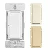 Eaton Light Switches Wi-Fi Smart 15-Amp Single-pole/3-way Smart Push Light Switch, White/Light Almond/Ivory