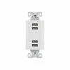 Eaton Electrical Outlets 5-Amp Residential/Commercial Decorator Full USB, White