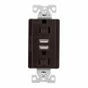 Eaton Electrical Outlets 15-Amp Tamper Resistant Residential/Commercial Decorator USB Outlet Dual Type A, Oil-Rubbed Bronze