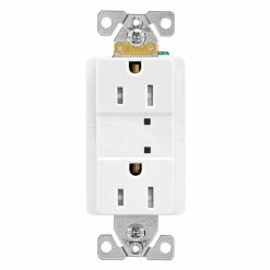 Eaton Electrical Outlets 15-Amp Tamper Resistant Weather Resistant Residential/Commercial Duplex Surge Outlet, White