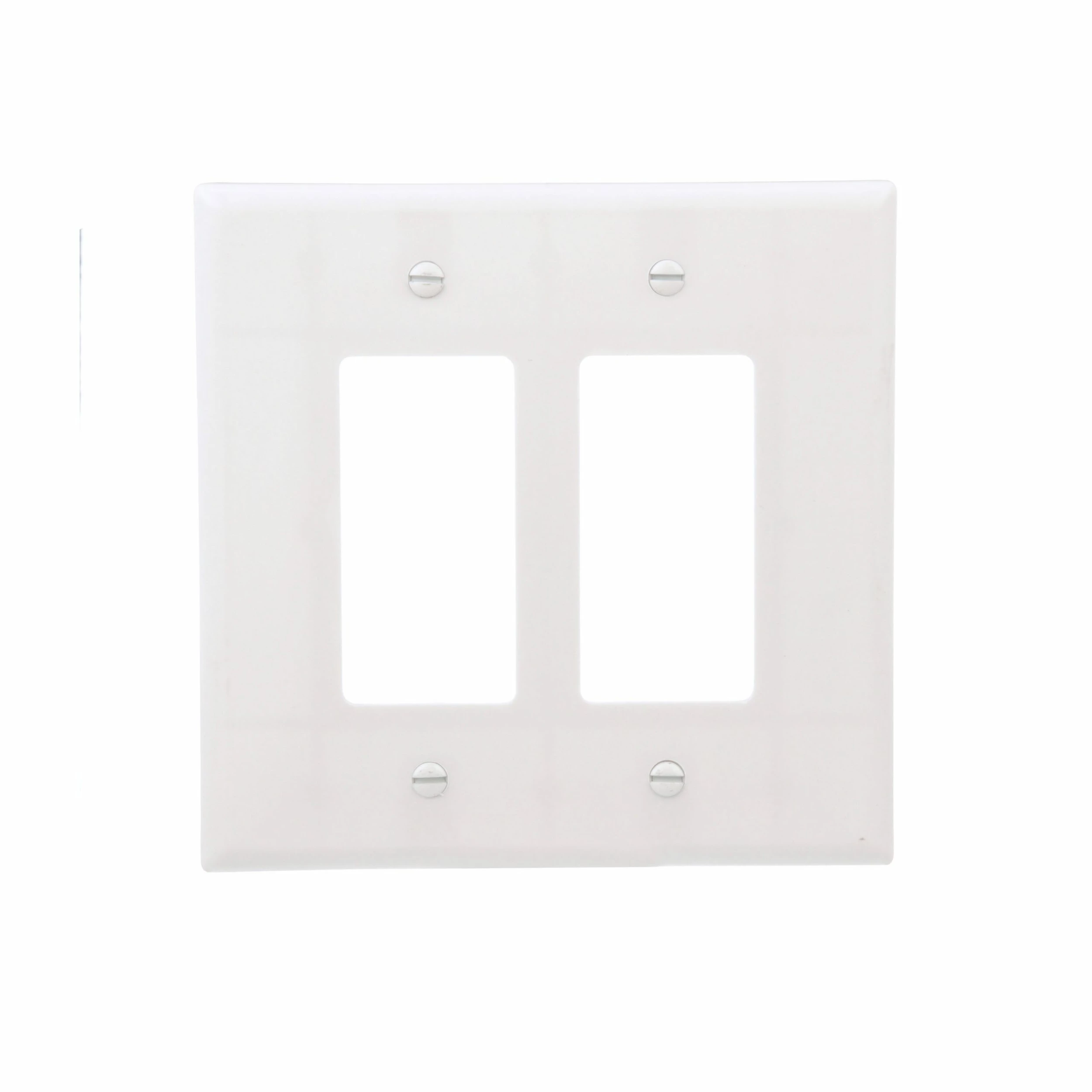 Eaton Wall Plates 2-Gang Jumbo Decorator Wall Plate, White 1 Eaton Wall Plates 2-Gang Jumbo Decorator Wall Plate, White