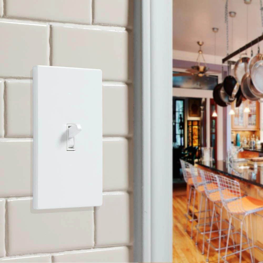 Eaton Light Switches 15-Amp Single-Pole Illuminated Toggle Light Switch, White 4 Eaton Light Switches 15-Amp Single-Pole Illuminated Toggle Light Switch, White - Image 4