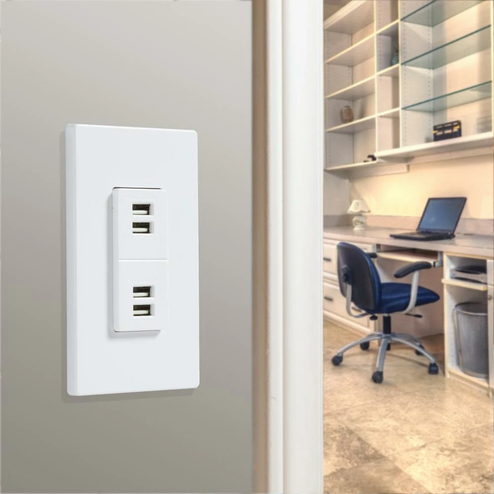 Eaton Electrical Outlets 5-Amp Residential/Commercial Decorator Full USB, White 3 Eaton Electrical Outlets 5-Amp Residential/Commercial Decorator Full USB, White - Image 3