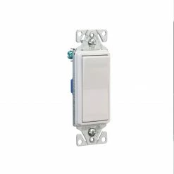 Eaton Light Switches 15-Amp Single-Pole Illuminated Rocker Light Switch, White -Eaton Outlet Store 15784285