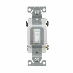 Eaton Light Switches 15-Amp 4-Way Toggle Light Switch, White
