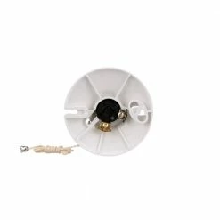 Eaton Light Sockets Plastic Pull Chain Ceiling Socket, White -Eaton Outlet Store 15857630
