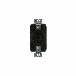 Eaton Electrical Outlets Arrow Hart 20-Amp Industrial Duplex Outlet, Black