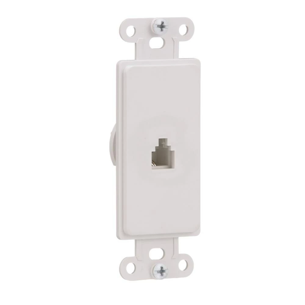 Eaton Wall Plates 1-Gang Coaxial Specialty Decorator Wall Plate Insert, White 6 Eaton Wall Plates 1-Gang Coaxial Specialty Decorator Wall Plate Insert, White - Image 6