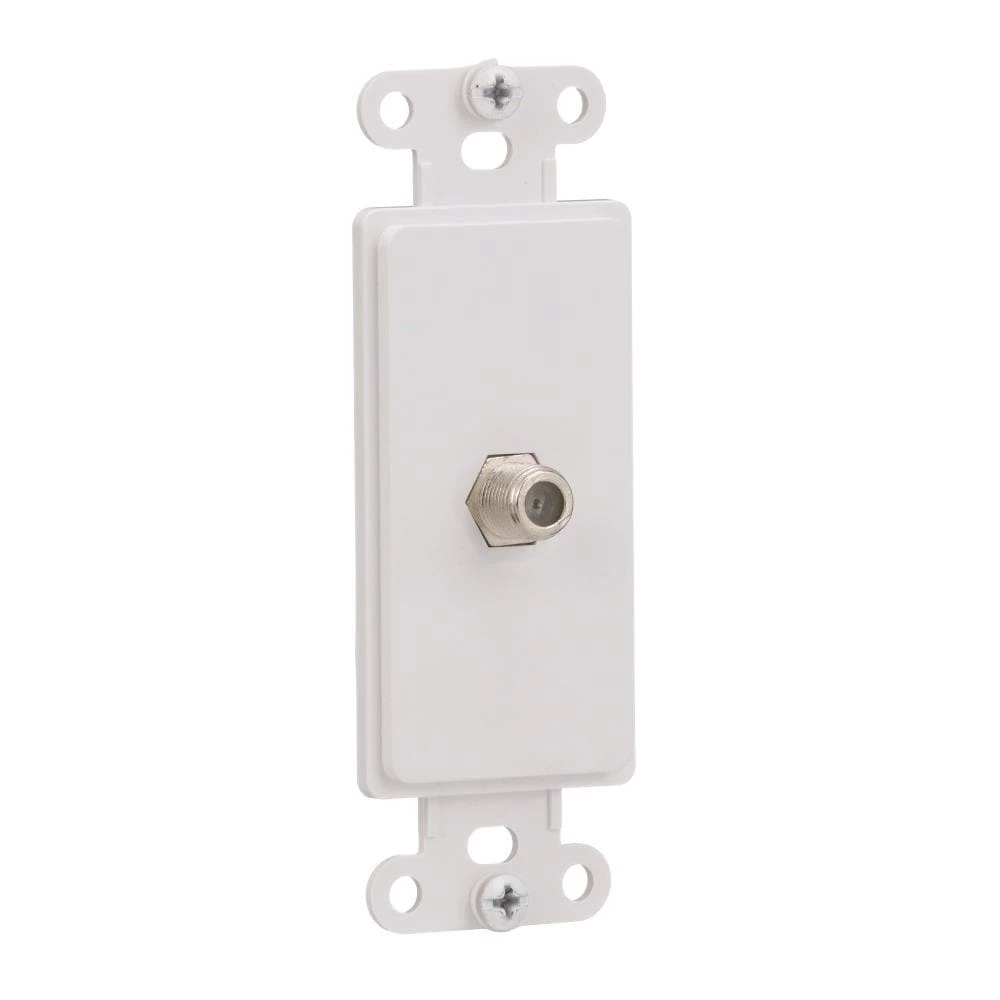 Eaton Wall Plates 1-Gang Coaxial Standard Decorator Wall Plate Insert, White 6 Eaton Wall Plates 1-Gang Coaxial Standard Decorator Wall Plate Insert, White - Image 6