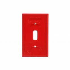 Eaton Wall Plates 1-Gang Standard Toggle Wall Plate, Red -Eaton Outlet Store 42178539