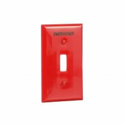 Eaton Wall Plates 1-Gang Standard Toggle Wall Plate, Red -Eaton Outlet Store 42178540