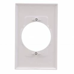 Eaton Wall Plates 1-Gang Midsize Round Wall Plate, White -Eaton Outlet Store 42189289