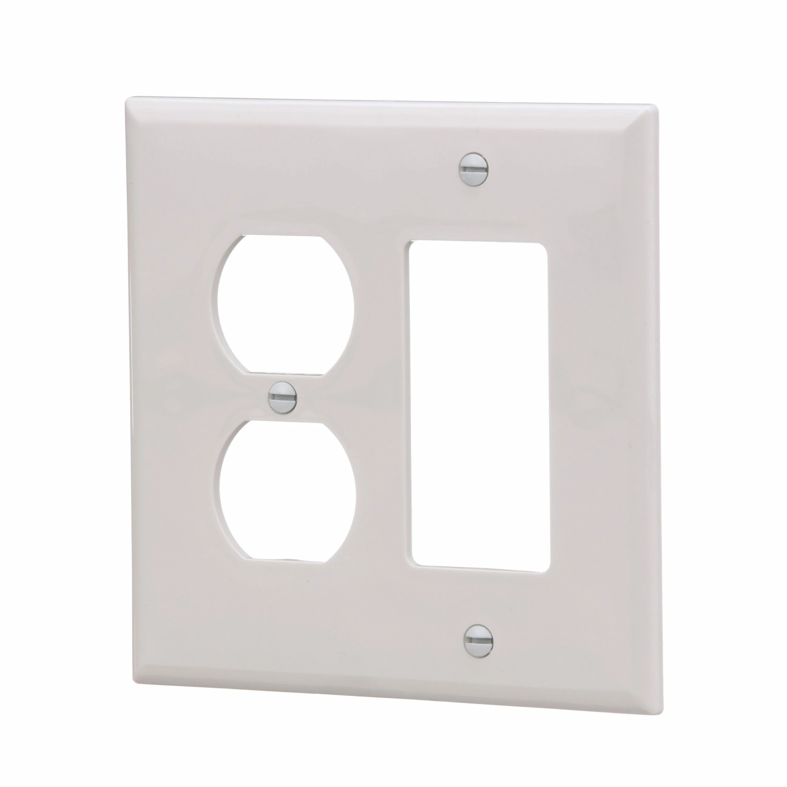 Eaton Wall Plates 2-Gang Midsize Duplex/Decorator Wall Plate, White 2 Eaton Wall Plates 2-Gang Midsize Duplex/Decorator Wall Plate, White - Image 2
