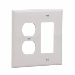 Eaton Wall Plates 2-Gang Midsize Duplex/Decorator Wall Plate, White 11 Eaton Wall Plates 2-Gang Midsize Duplex/Decorator Wall Plate, White -Eaton Outlet Store 42189569