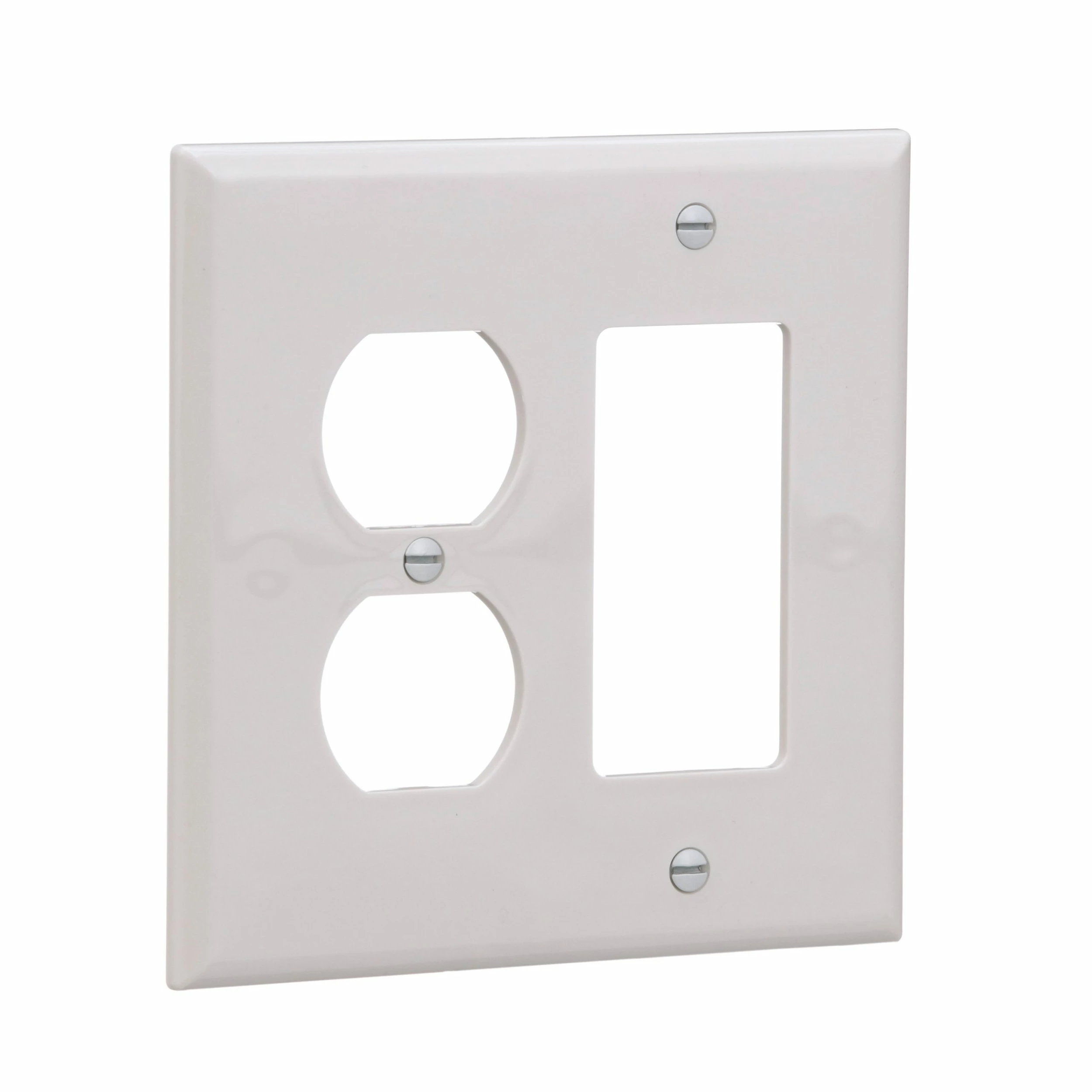 Eaton Wall Plates 2-Gang Midsize Duplex/Decorator Wall Plate, White 6 Eaton Wall Plates 2-Gang Midsize Duplex/Decorator Wall Plate, White - Image 6