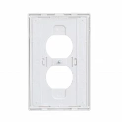 Eaton Wall Plates 1-Gang Midsize Screwless Duplex Wall Plate, White -Eaton Outlet Store 42190191