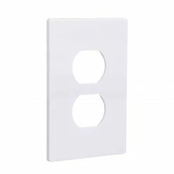 Eaton Wall Plates 1-Gang Midsize Screwless Duplex Wall Plate, White -Eaton Outlet Store 42190192