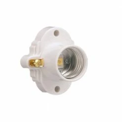 Eaton Light Sockets Plastic Keyless Cleat Socket, White -Eaton Outlet Store 42194262