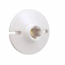 Eaton Light Sockets Plastic Keyless Ceiling Socket, White -Eaton Outlet Store 42195068