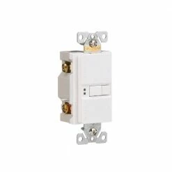 Eaton Electrical Outlets 20-Amp GFCI Residential Decorator Outlet, White -Eaton Outlet Store 42195347