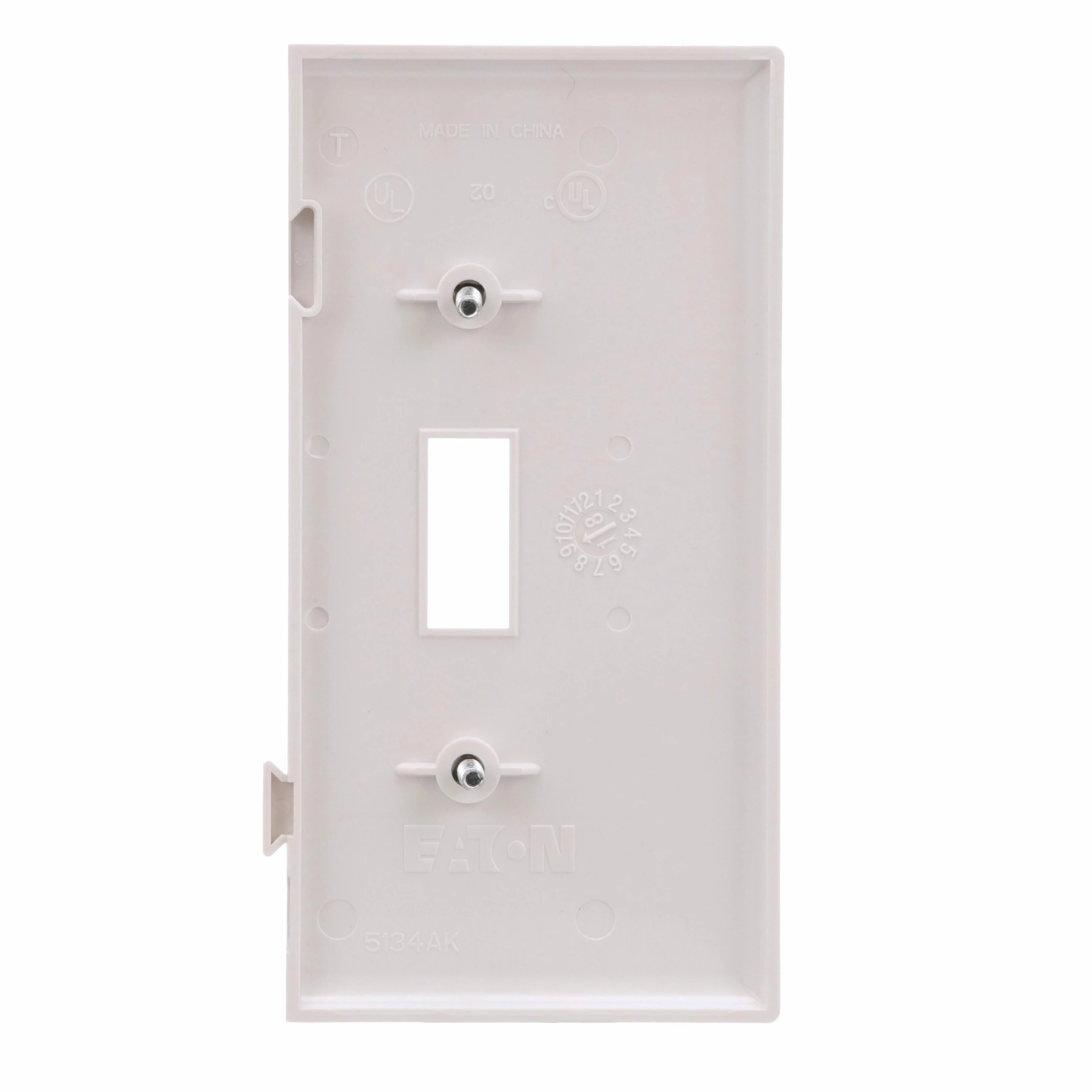 Eaton Wall Plates 1-Gang Midsize Toggle Wall Plate, White 4 Eaton Wall Plates 1-Gang Midsize Toggle Wall Plate, White - Image 4