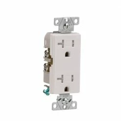 Eaton Electrical Outlets Arrow Hart 20-Amp Tamper Resistant Residential/Commercial Decorator Outlet, White -Eaton Outlet Store 42205659