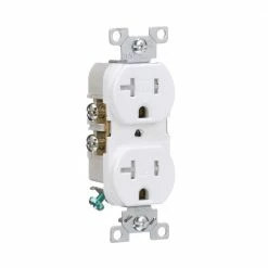 Eaton Electrical Outlets Arrow Hart 20-Amp Tamper Resistant Residential/Commercial Duplex Outlet, White -Eaton Outlet Store 42211204
