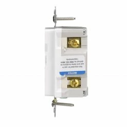 Eaton Electrical Outlets 15-Amp Tamper Resistant GFCI Residential/Commercial Decorator Outlet with Night Light, White -Eaton Outlet Store 42215480