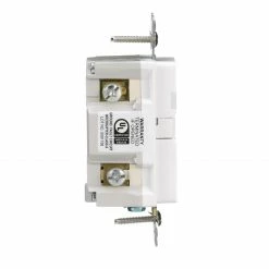 Eaton Electrical Outlets 15-Amp Tamper Resistant GFCI Residential/Commercial Decorator Outlet with Night Light, White -Eaton Outlet Store 42215482