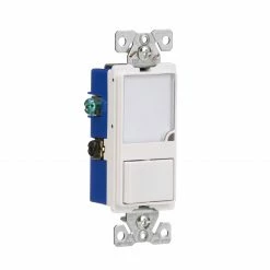 Eaton Light Switches 15-Amp Single-Pole Night Light Combination Light Switch, White -Eaton Outlet Store 42234154